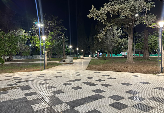 Avances significativos en la obra de renovación de la plaza Schestakow